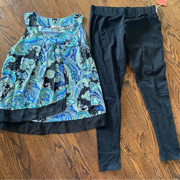 NWT Mossimo XL Leggings Capri Black Roz Ali L Blouse Outfit Lot Set - Picture 2 of 9